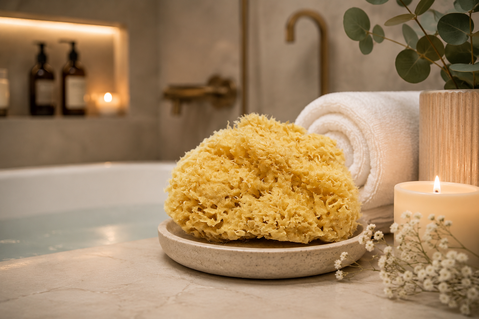 Natural Sea Sponge (Large)-thumbmail-2