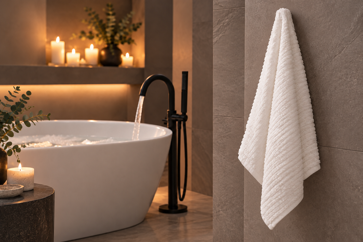 Turkish Cotton Luxury Towel (White)-thumbmail-2