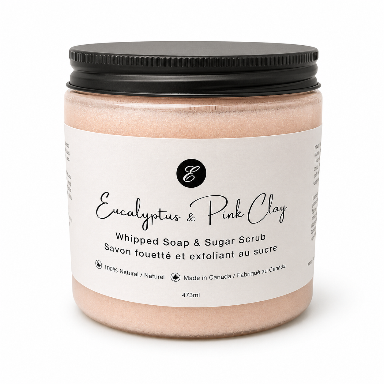 Eucalyptus & Pink Clay - Whipped Soap & Sugar Scrub 473g-thumbmail-2
