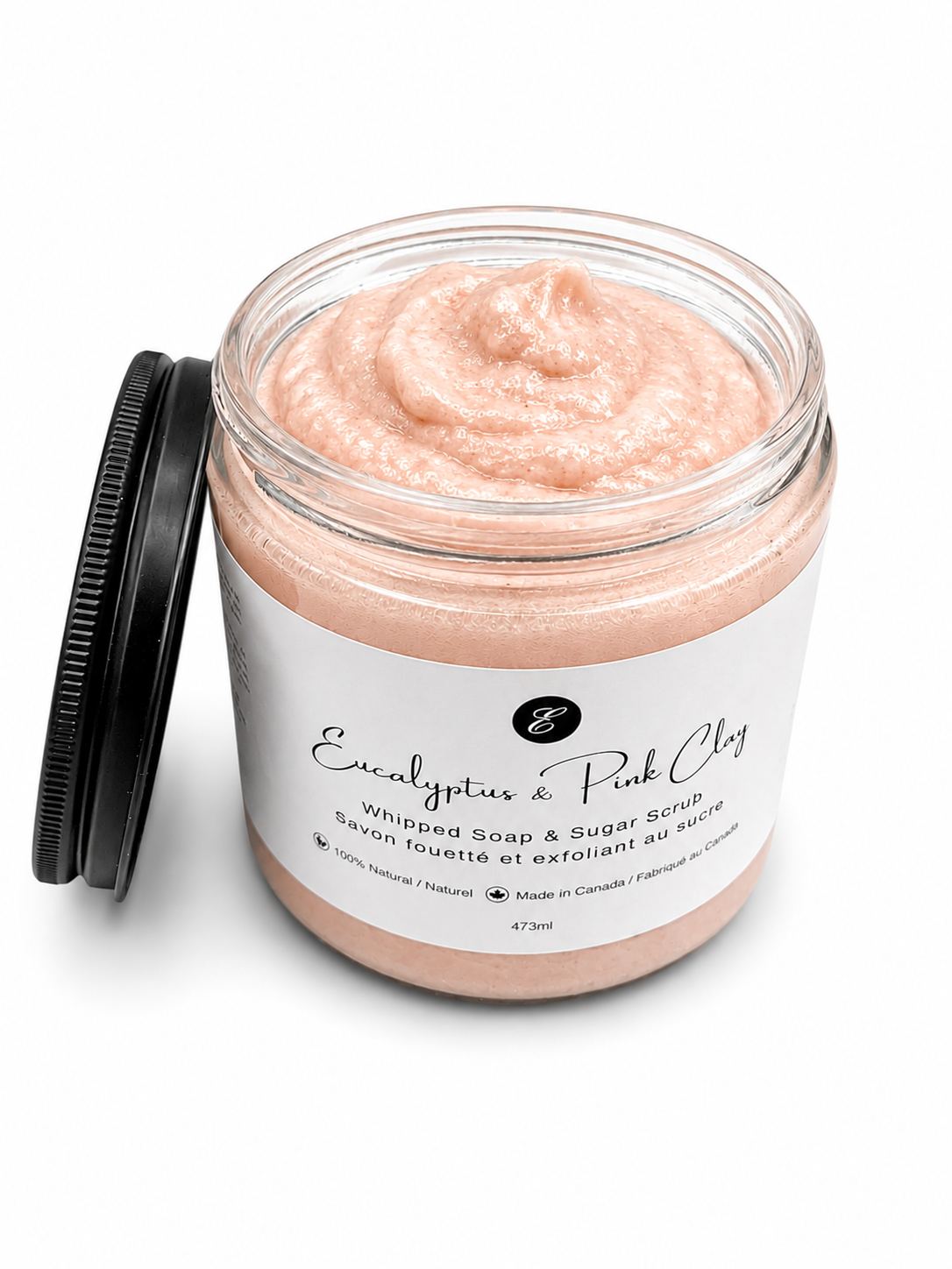 Eucalyptus & Pink Clay - Whipped Soap & Sugar Scrub 473g-thumbmail-1