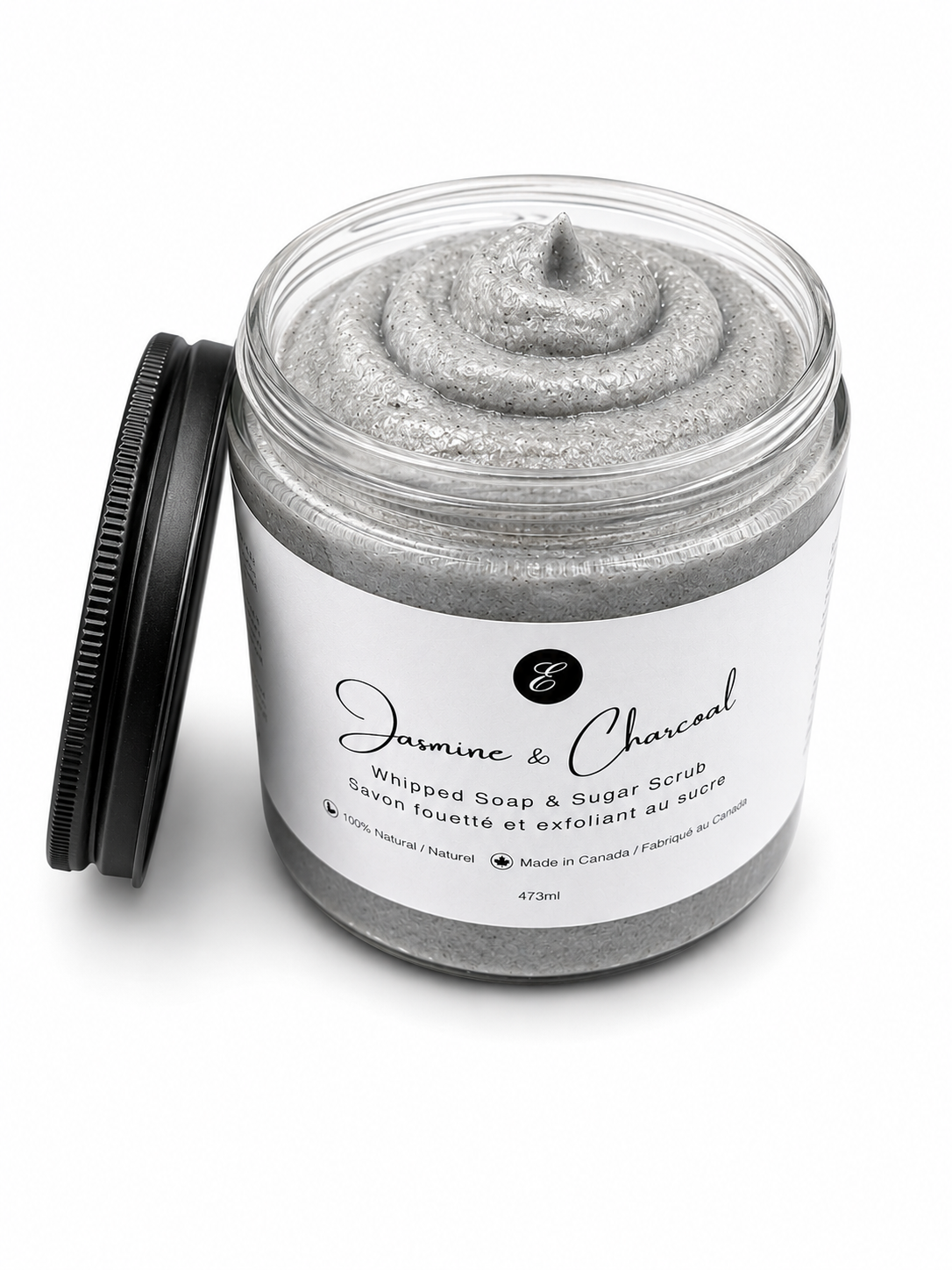 Jasmine & Charcoal - Whipped Soap & Sugar Scrub 473g-thumbmail-1