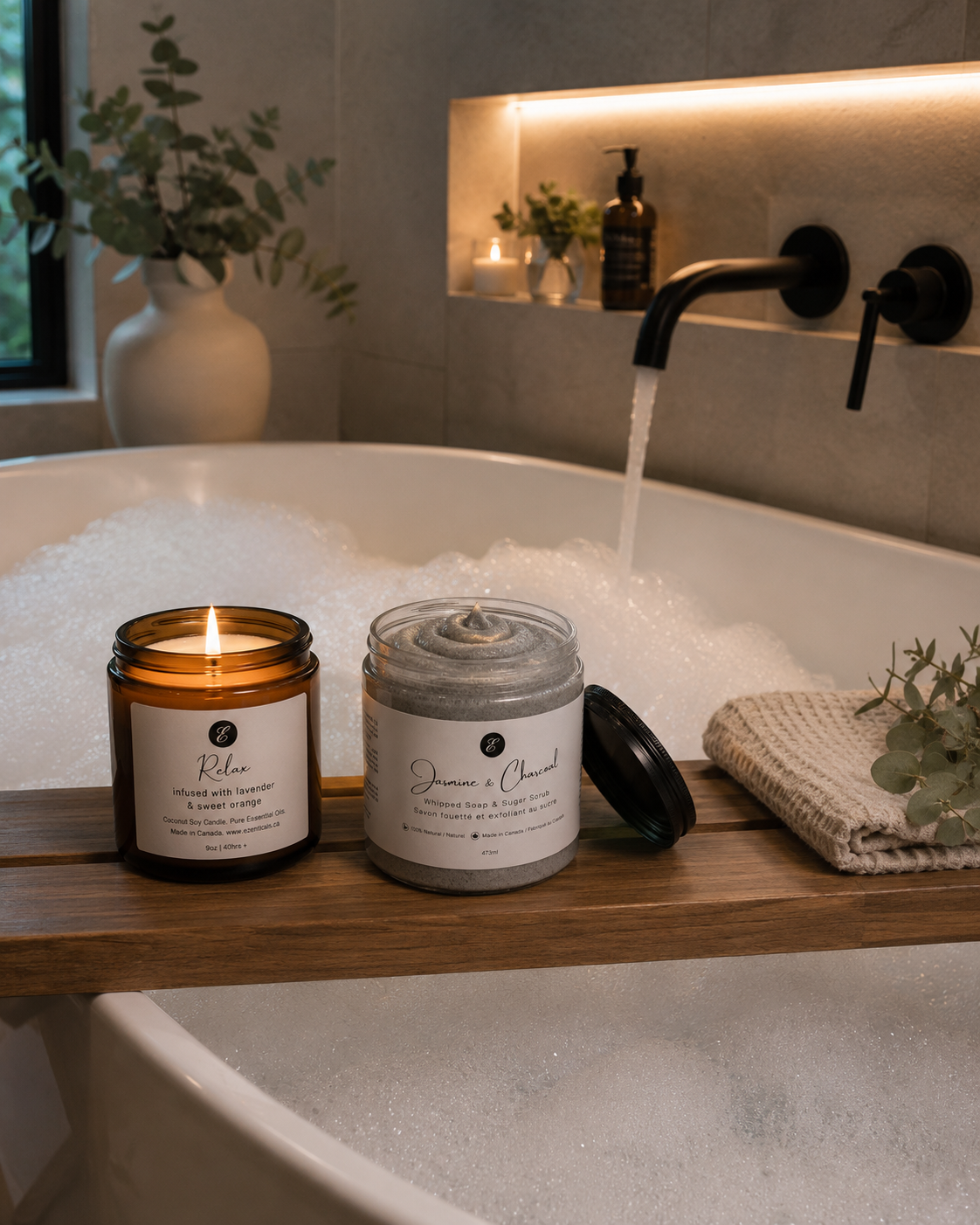 Jasmine & Charcoal - Whipped Soap & Sugar Scrub 473g-thumbmail-4